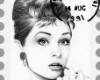 Audrey Hepburn Briefmarke mit Gimp erstellt